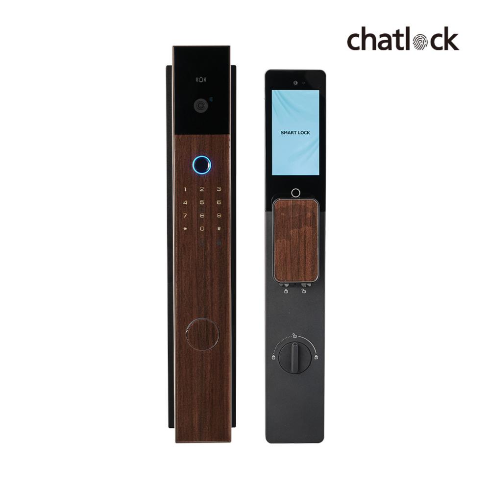 chatlock 日本製頂級電子門鎖 AI 智慧 A90 - 木紋款